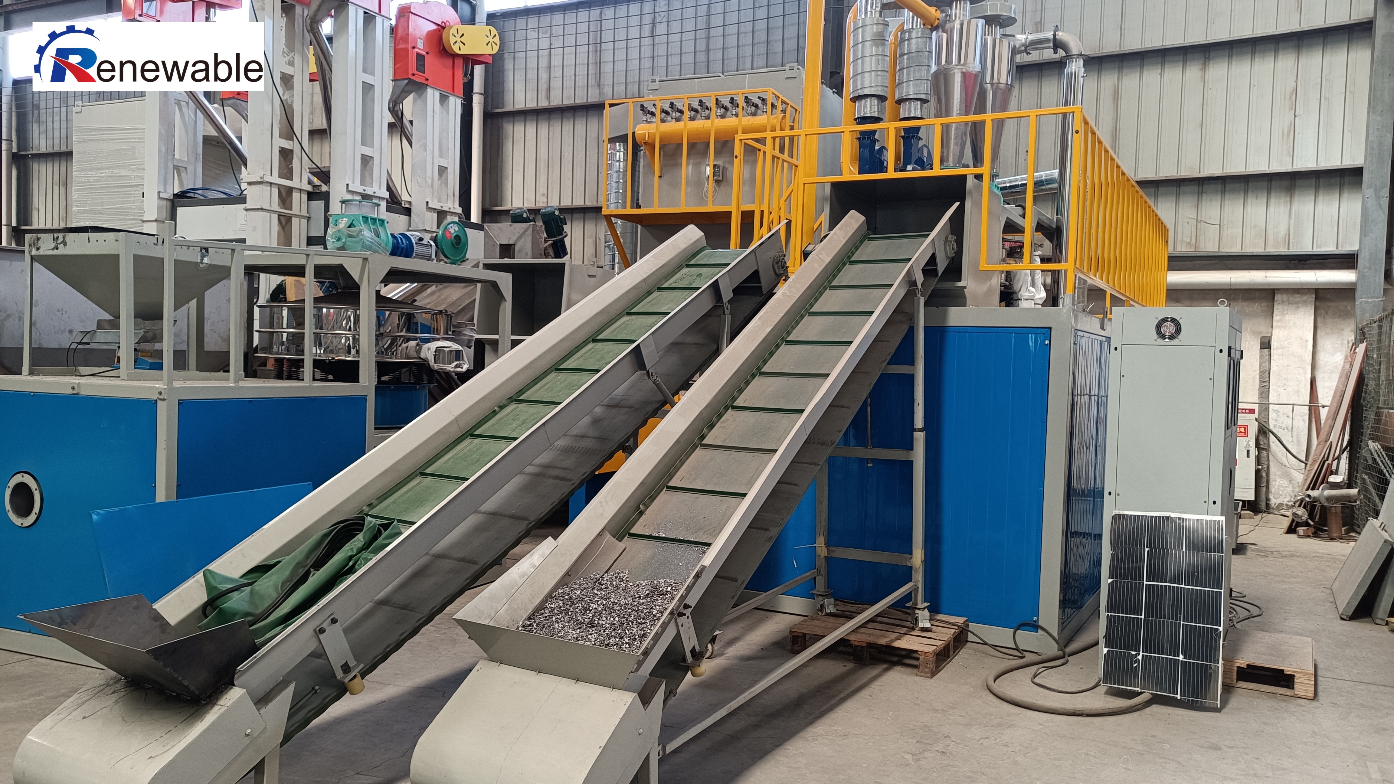 photovoltaic panel recycling machine